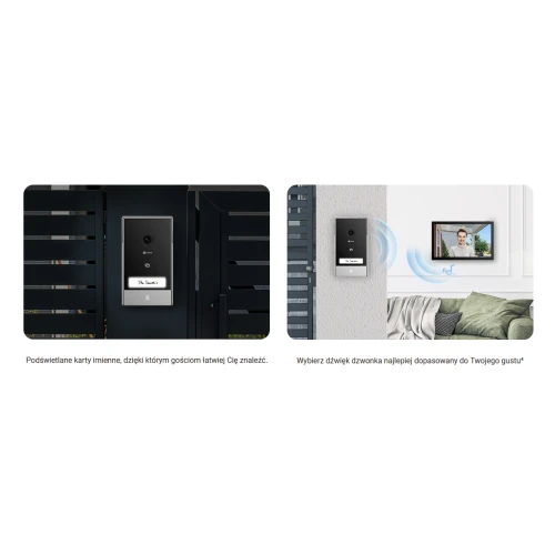 Video-intercom EZVIZ HP7 voor 2 gezinnen, 2-draads, WiFi, 2 monitoren, lezer