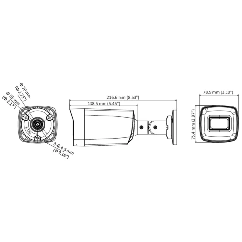 AHD-camera, HD-CVI, HD-TVI, PAL DS-2CE17H0T-IT5F 3.6mm 5Mpx Hikvision CM
