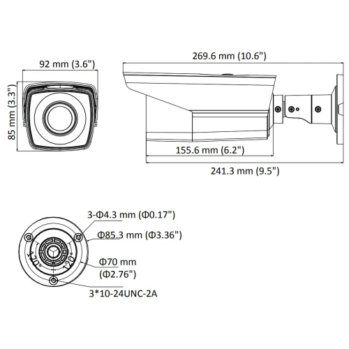 Camera AHD, HD-CVI, HD-TVI, PAL DS-2CE16D8T-AIT3ZF 1080p 2.7-13.5 mm motozoom
