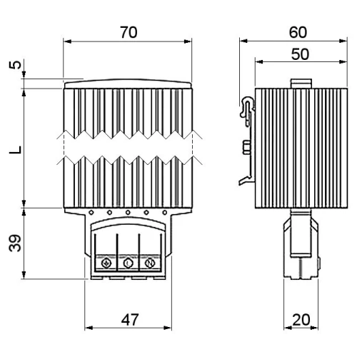 Halfgeleiderverwarmer HG-140-45W
