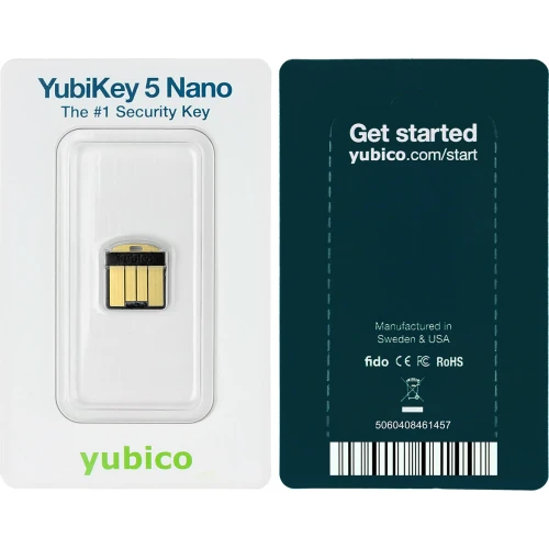 Yubico YubiKey 5 Nano - U2F FIDO/FIDO2 Hardware Sleutel