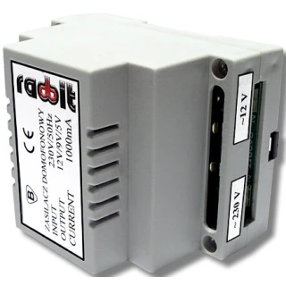 Zasilacz do kasety domofonowej RADBIT ZAS 230/12V 10W w kolorze białym, przeznaczony do zasilania systemów domofonowych. Kompaktowy zasilacz RADBIT ZAS zapewnia stabilne napięcie 12V dla urządzeń domofonowych.