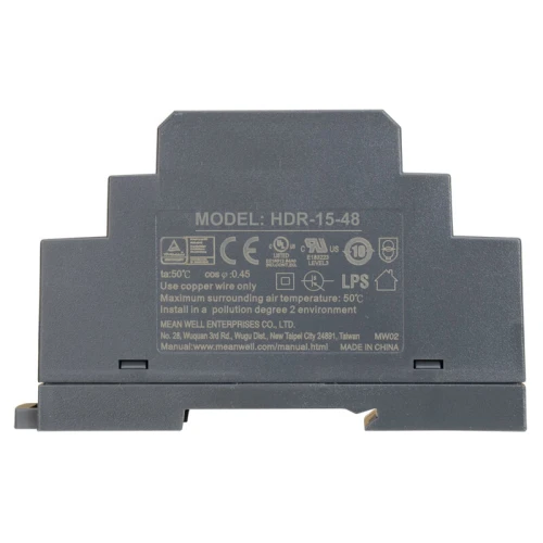 DIN-rail voeding 48V HDR-15-48 MEAN WELL