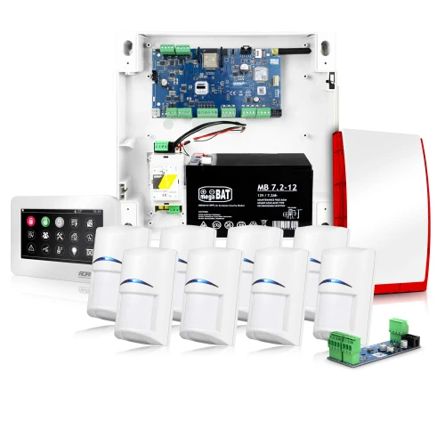 Alarmset Ropam NEOLTE-IP-SET, 1x Sirene, 8x Bewegingsdetector, 1x Bedieningspaneel, accessoires