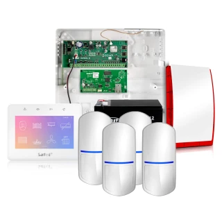 Satel Integra 32 Alarmsysteem, Wit, 4x Sensor, Mobiele App, Notificatie