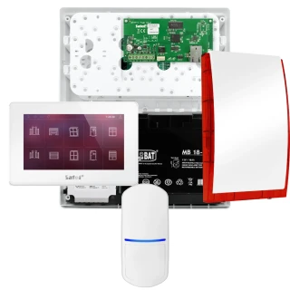 SATEL INTEGRA 32 alarmsysteemset, 1x detector, sirene, witte bedieningspaneel INT-TSH2-W