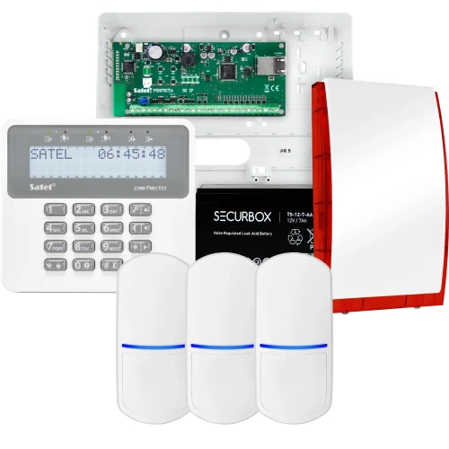 SATEL PERFECTA 32 IP alarmsysteemset, 3x detector, sirene, bedieningspaneel