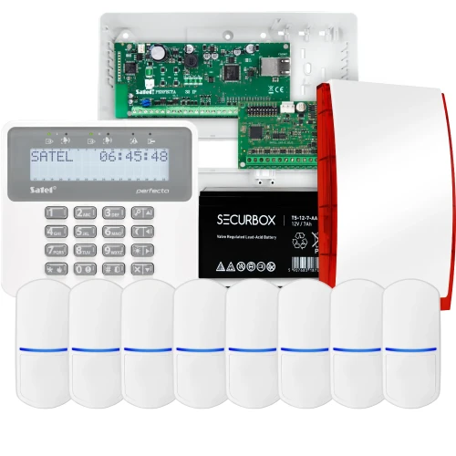 SATEL PERFECTA 32 IP alarmsysteemset, 8x detector, sirene, bedieningspaneel