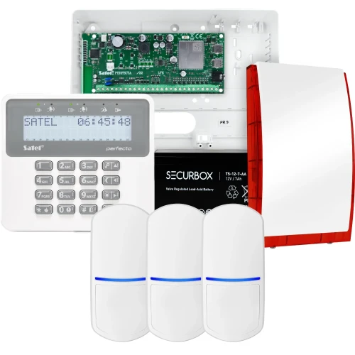 SATEL PERFECTA 32 LTE alarmsysteemset, 3x detector, sirene, bedieningspaneel