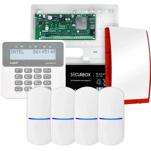 SATEL PERFECTA 32 LTE alarmsysteemset, 4x detector, sirene, bedieningspaneel