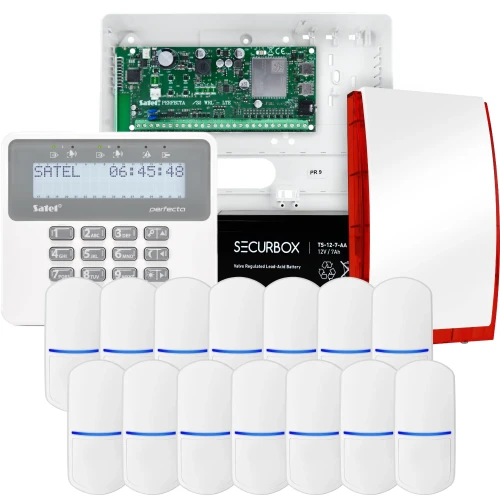 SATEL PERFECTA 32-WRL LTE alarmsysteemset, 14x PET-detector, sirene, bedieningspaneel