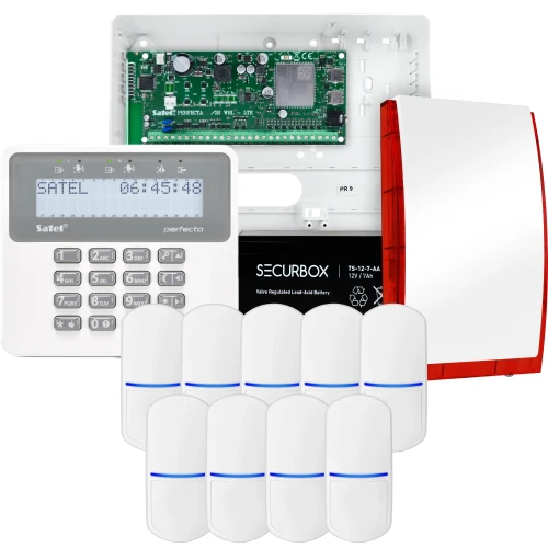SATEL PERFECTA 32-WRL LTE alarmsysteemset, 9x PET-detector, sirene, bedieningspaneel