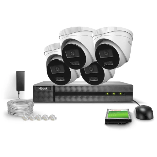Set voor monitoring 4x IPCAM-T4-30DL 4MPx Dual-Light 30m HiLook by Hikvision