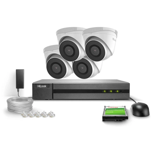 Set voor monitoring 4x IPCAM-T5 5MPx IR 30m HiLook by Hikvision