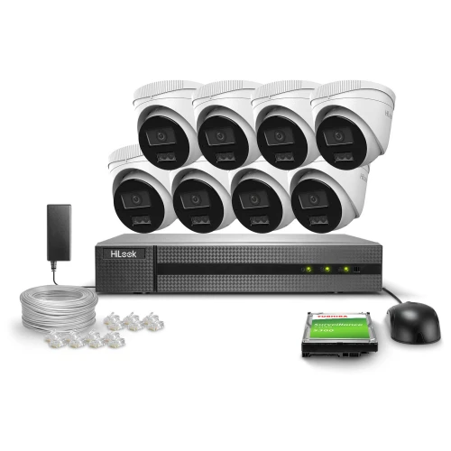 Set voor monitoring 8x IPCAM-T4-30DL 4MPx Dual-Light 30m HiLook by Hikvision