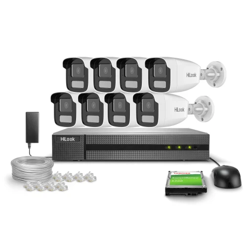 Set voor monitoring 8x IPCAM-B2-50DL FullHD Dual-Light 50m HiLook by Hikvision