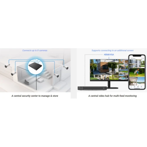 EZVIZ bewakingsset 4x PoE-camera 8Mpx, recorder, 2TB schijf