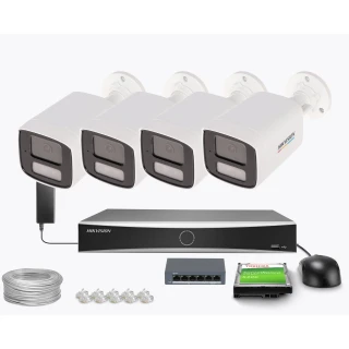 Zestaw do monitoringu Hikvision 4x DS-2CD1T67G2H-LIU 2.8mm, 6Mpx, IR+LED 50m, WDR 120dB