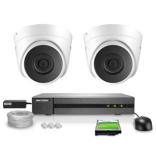 IP-monitoringset 2x IPCAM-T4 4MPx IR 30m Hikvision