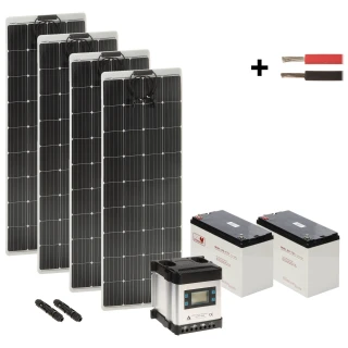 Fotovoltaïsche set SP-KIT-4X160/2X80/MPPT-LCD 1730Wh