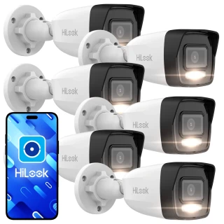 Zestaw IP-buiskamers HiLook by Hikvision 6x IPCAM-B6-30DL 6Mpx Smart Hybrid-Light 30m