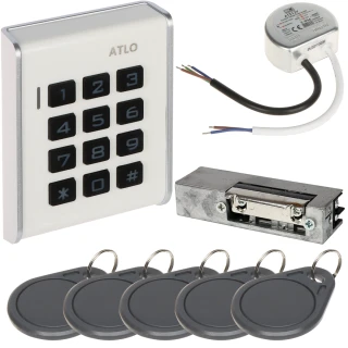 Toegangscontroleset ATLO-KRM-103, voeding, elektrisch slot, toegangskaarten