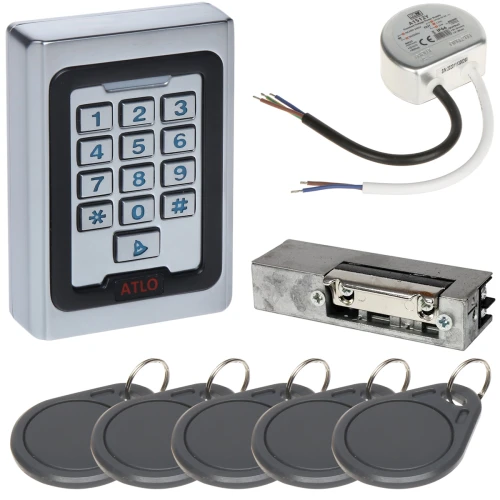 Toegangscontroleset ATLO-KRM-522, voeding, elektrisch slot, toegangskaarten