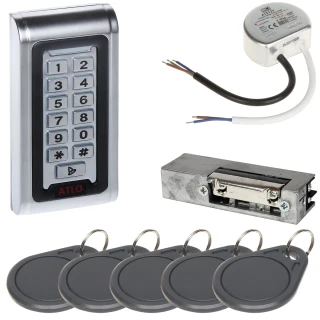 Toegangscontroleset ATLO-KRM-821, voeding, elektrisch slot, toegangskaarten