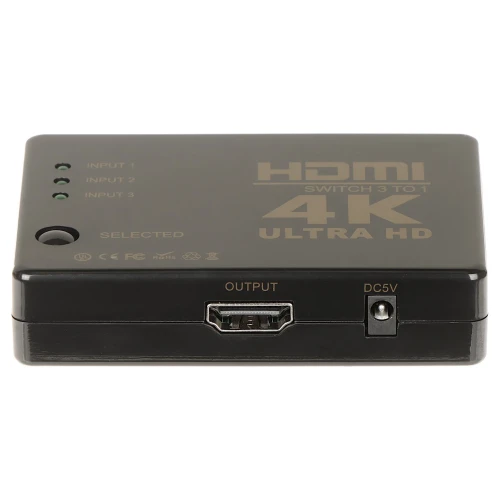 HDMI-SW-3/1-IR-4K Schakelaar